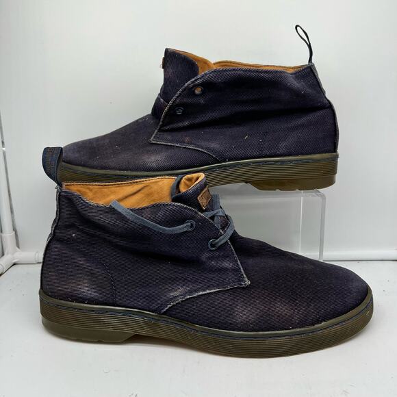 Dr. Martens Boots Mens 11 Mayport Chukka Navy Blue Canvas - Picture 1 of 8
